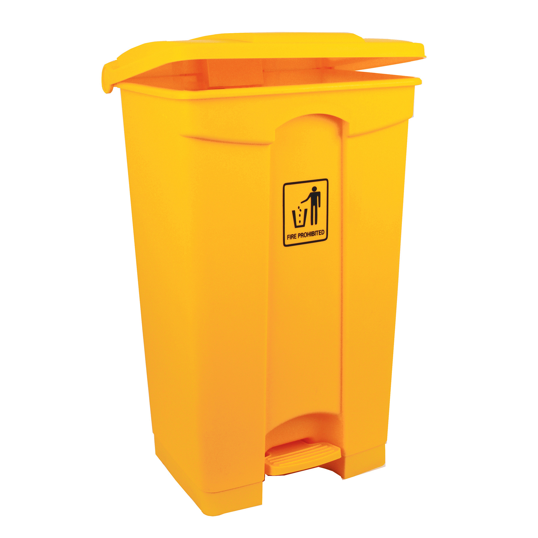 Yellow Pedal Bin Polypropylene 87L Item No. 103434