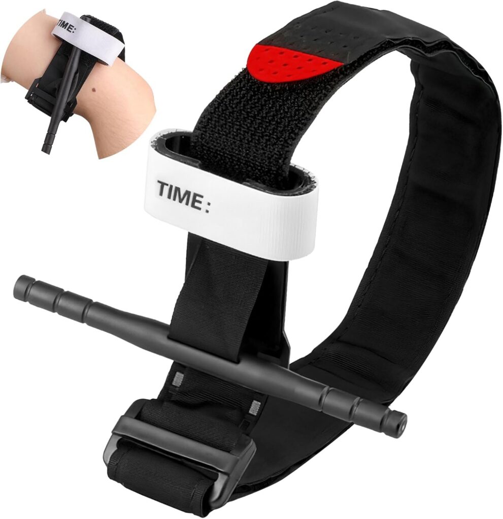Emergency Tourniquet, Tactical Emergency Strap Single Handed Application, Medical First Aid Equipment for Hiking Camping Travel Home Outdoor Sports