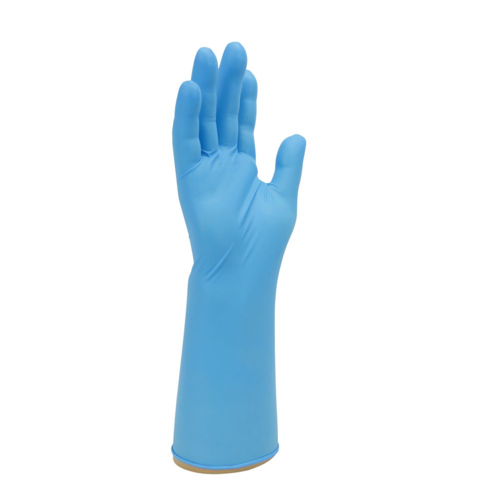 Finite HD Blue Nitrile Long Cuff Powder Free Disposable Glove SA-FHD50