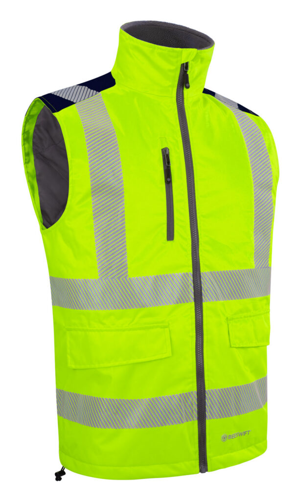 Mens Two-tone Bodywarmer Saturn Yellow / Navy