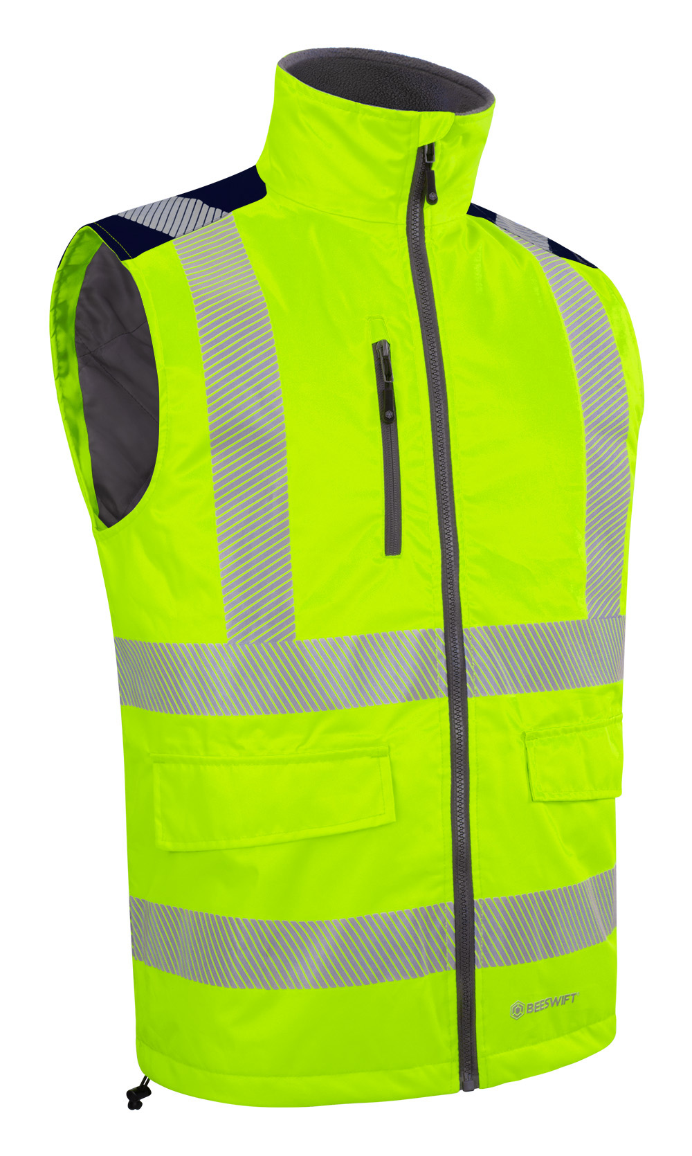 Mens Two-tone Bodywarmer Saturn Yellow / Navy - Image 1