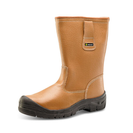 Beeswift Lined Rigger Boot With Scuff Cap Tan