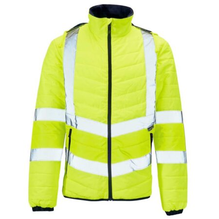 H148 - Supertouch Hi Vis Yellow Puffer Jacket