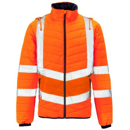 H149 - Supertouch Hi Vis Orange Puffer Jacket
