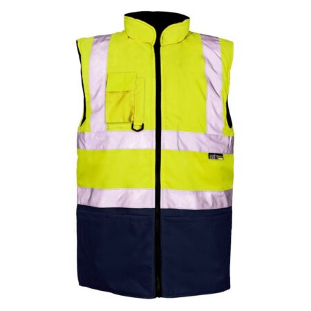 H109 - Supertouch Yellow/Navy 2 Tone Bodywarmer