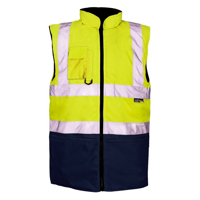 H109 - Supertouch Yellow/Navy 2 Tone Bodywarmer