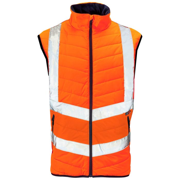 H151 - Supertouch Hi Vis Orange Puffer Bodywarmer