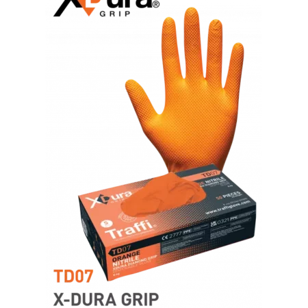 XDURA ORANGE NITRILE DIAMOND GLOVE 8.6g