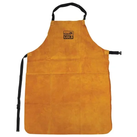 SWP Gold Heavy-Duty Premium Leather Apron with Buckle & Strap