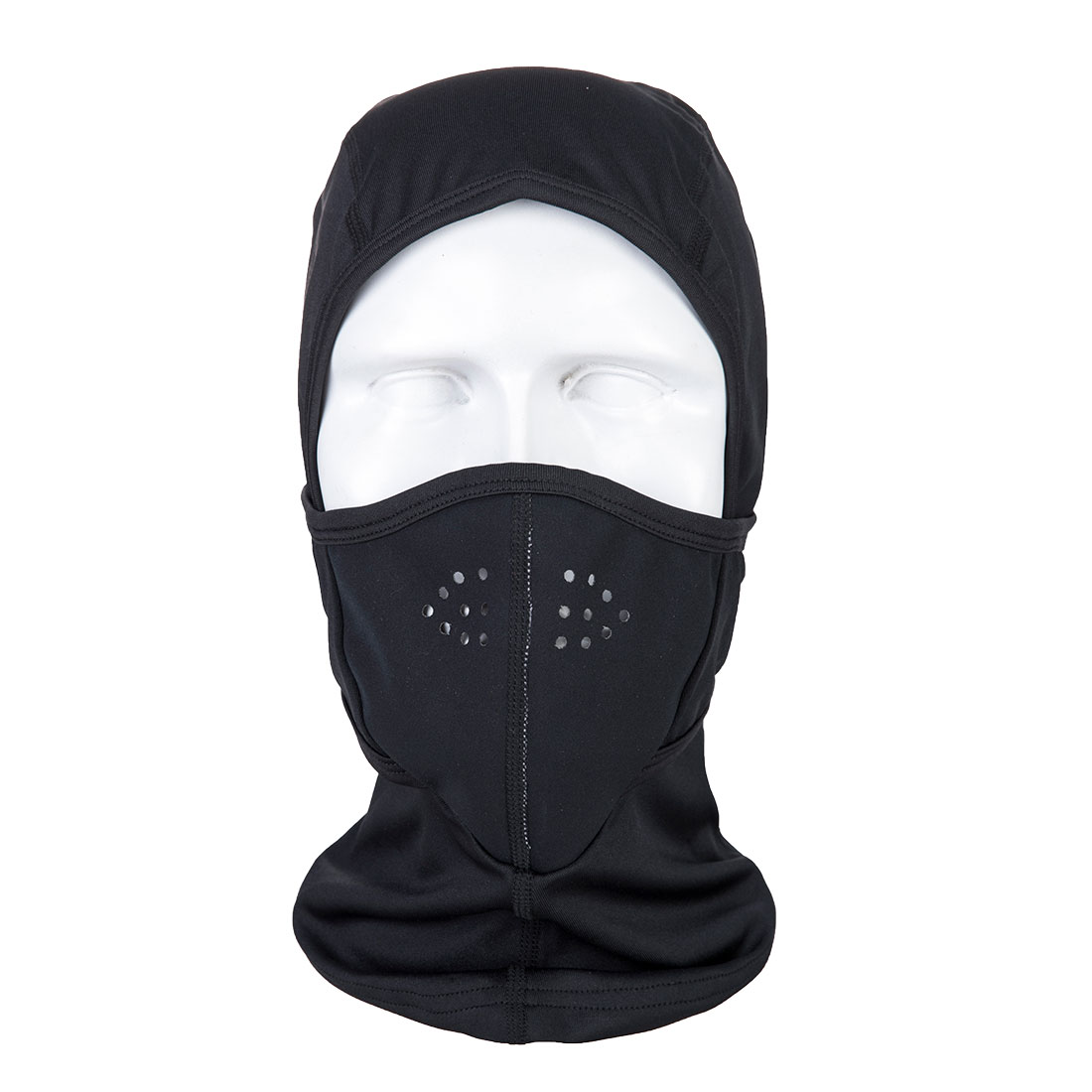 Portwest CS23 - Multiway Balaclava Black- stretchy polyester elastane fabric - Image 1