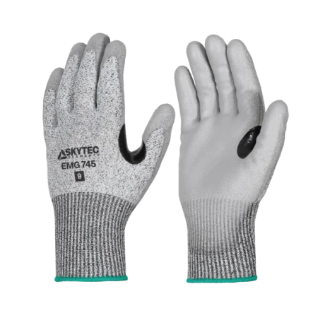 Skytec Cut Resistant Gloves Level D PU Coated Heat Protection