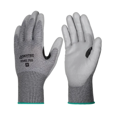 EMG755 - Skytec Cut Resistant Gloves Level D PU Coated Heat Protection