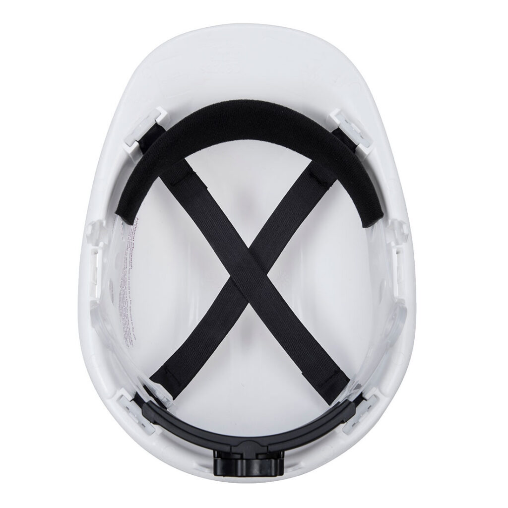 Portwest PS57 - Expertbase Wheel Ratchet Non-Vented Safety Helmet White | Yellow