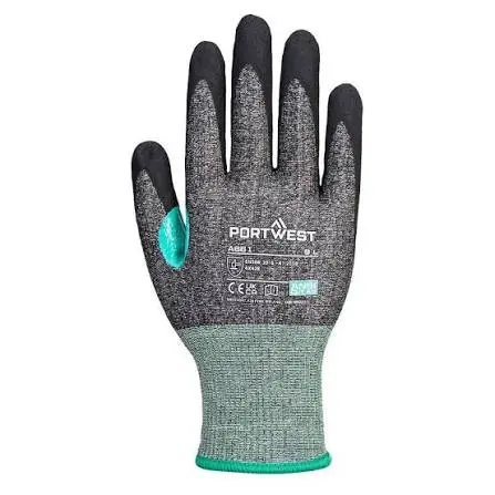 Portwest A661 CS Cut Level E Nitrile Foam Safety Gloves – Black - Image 3