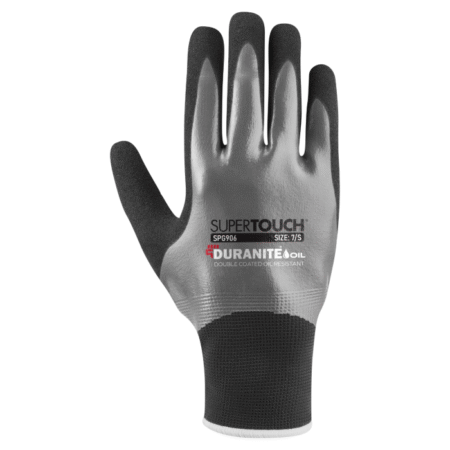 Supertouch Duranite Oil Gloves Liner: Polyester 100% Coating: Nitrile Sandy 100% SPG906 - Image 2