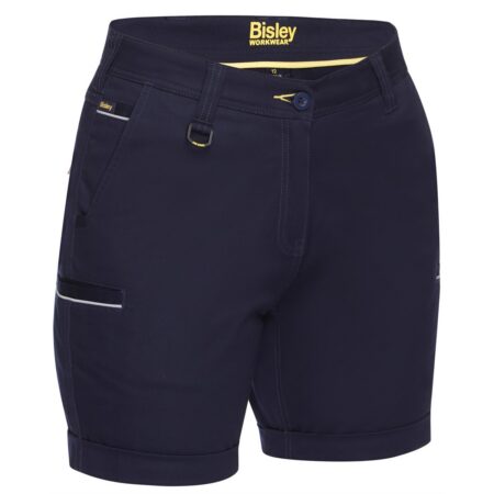 BISLEY, BSHL1015 WOMEN'S STRETCH COTTON SHORTS Navy or Black