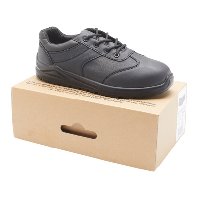 Smooth Leather Safety Shoes – Water-Resistant with Padded Ankle Support - Image 9