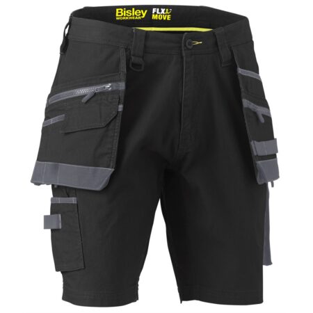 BISLEY, UKSHC1336 FLEX & MOVE STRETCH CARGO SHORTS, TOOL POCKETS