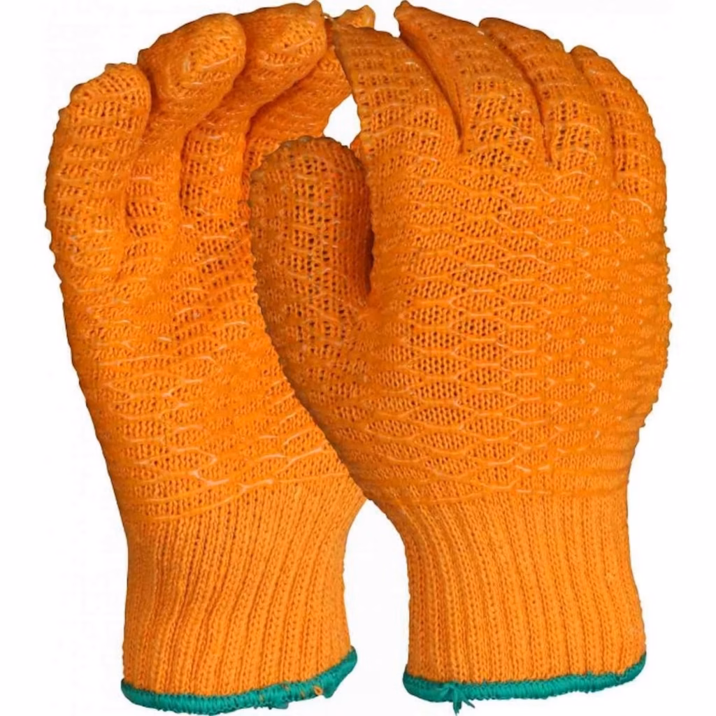 CGM - Criss Cross Glove elasticated wrist soft, PVC criss cross pattern on both sides