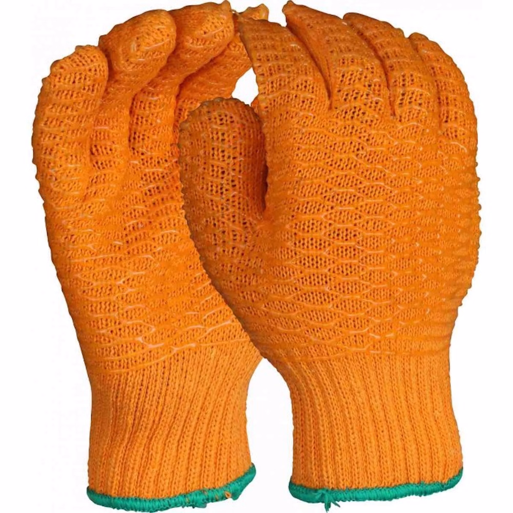 CGM - Criss Cross Glove elasticated wrist soft, PVC criss cross pattern on both sides - Image 1