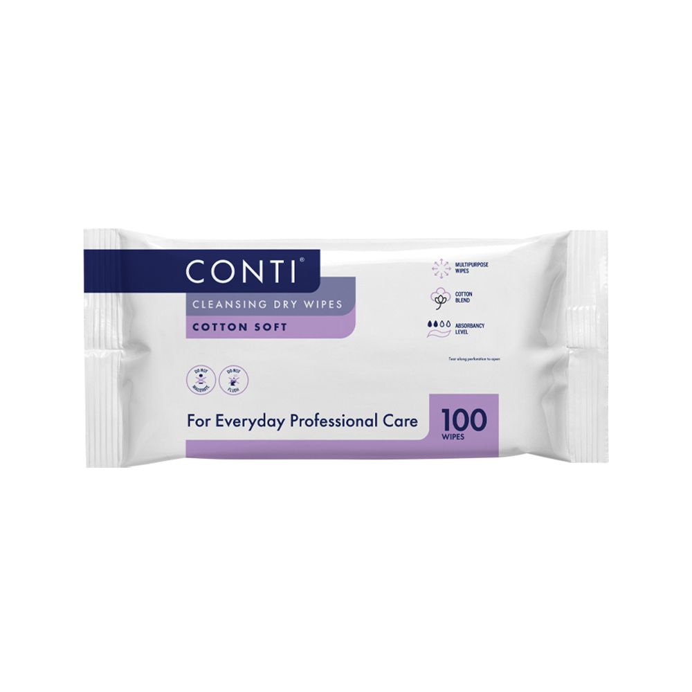 Conti Cotton Soft Cleansing Dry Wipes (28cm x 30cm) PH5110