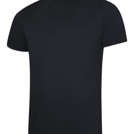 UC315 Mens Ultra Cool T Shirt 100% Cool Polyester Breathable Fabric with Wicking 140g/m² Black