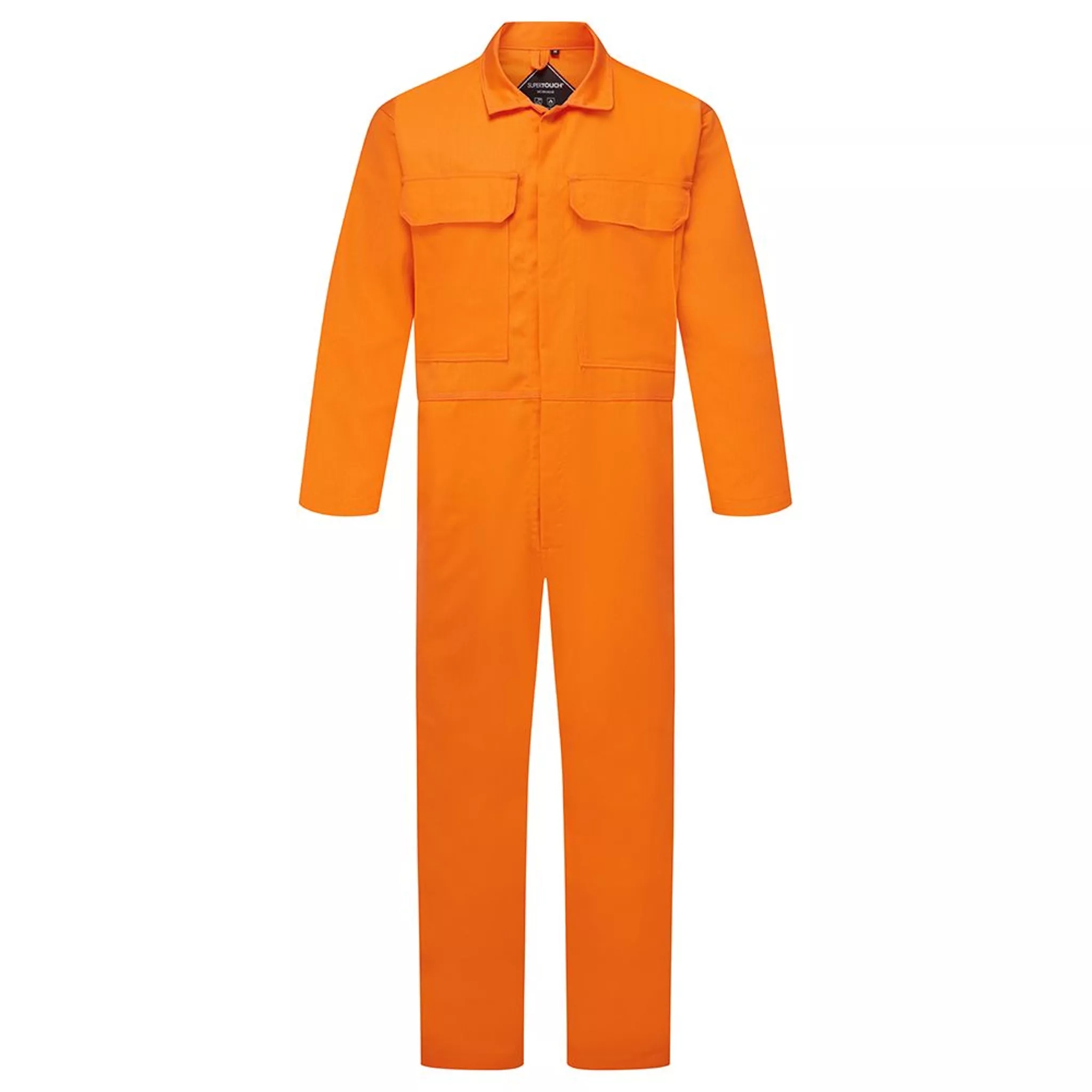 Weld-Tex® FR Basic ORANGE 320g flame retardant 100% cotton drill Coverall  A1+A2 B1 C1 F1 - Image 1