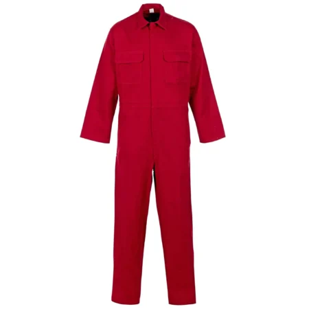 Weld-Tex® FR Basic RED 320g flame retardant 100% cotton drill Coverall  A1+A2 B1 C1 F1