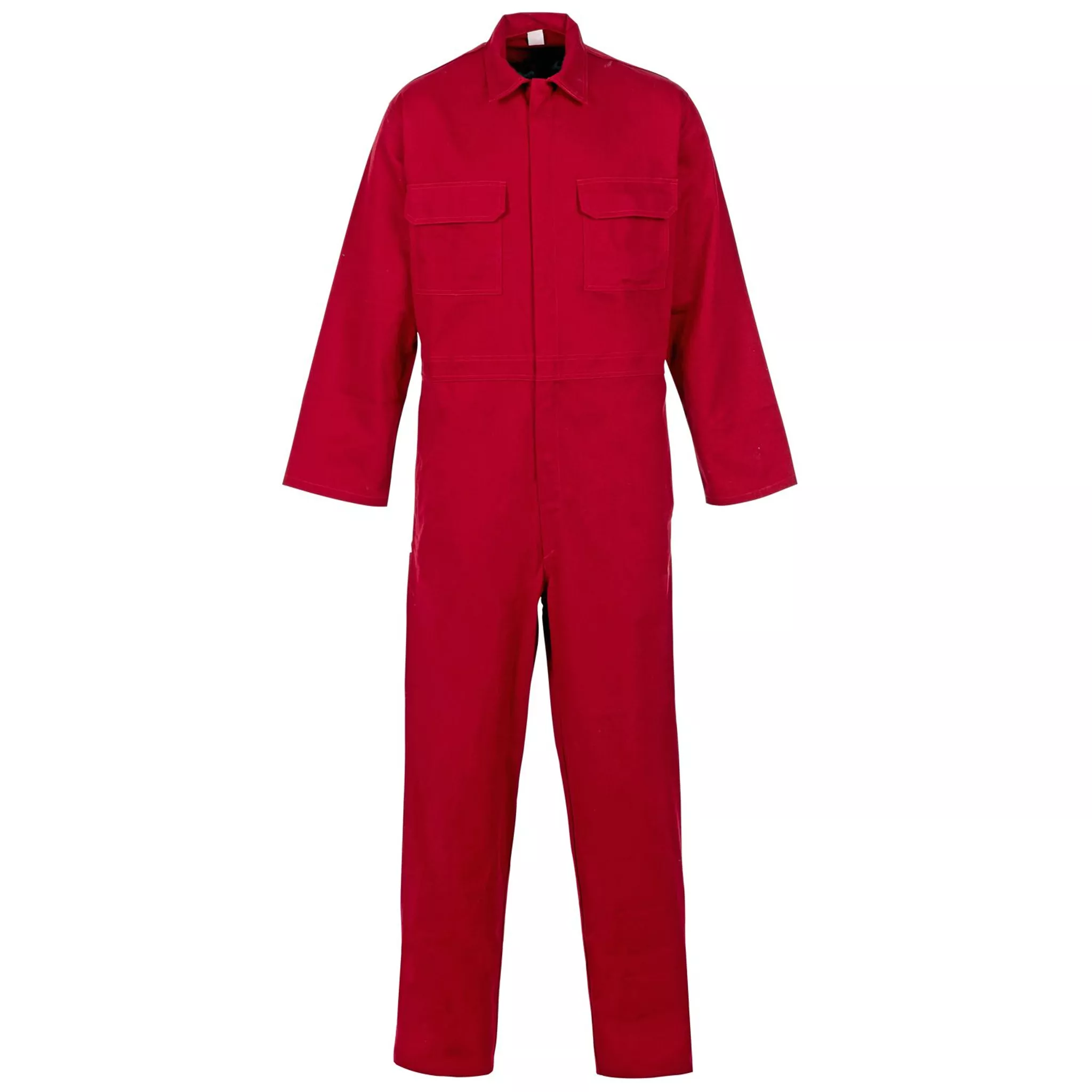 Weld-Tex® FR Basic RED 320g flame retardant 100% cotton drill Coverall  A1+A2 B1 C1 F1 - Image 1