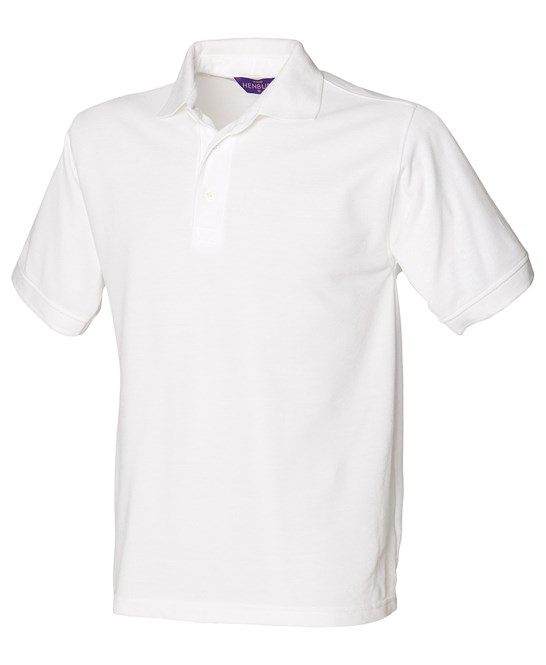 Henbury HB400 65/35 Classic piqué 200g/m² polo shirt White £6.95 Colours £7.95