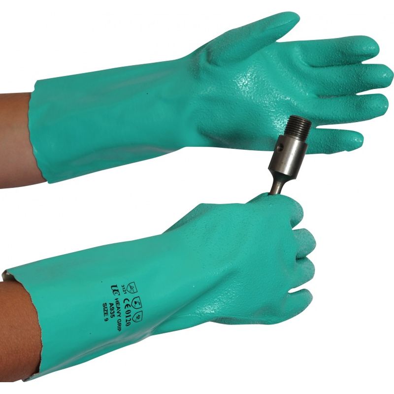 HANTEX® CHEMX-15G - GREEN NITRILE CHEMICAL GAUNTLET